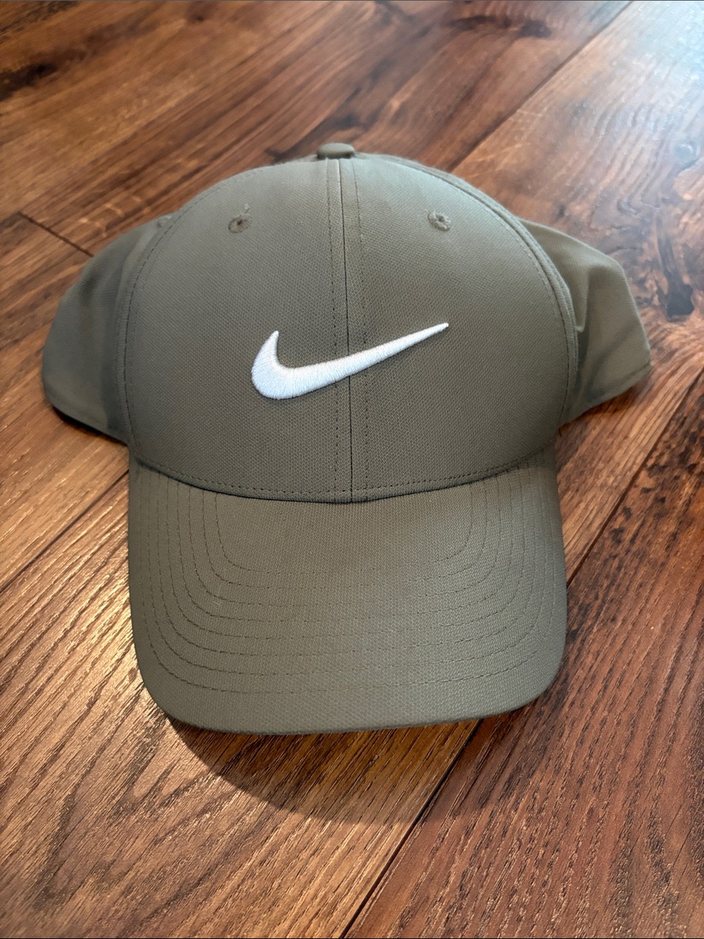 Nike Olive Baseball Cap with White Swoosh